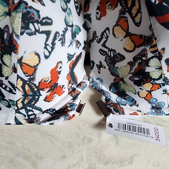 White bra with colorful butterflies - Picture 4 of 4